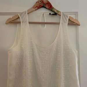 Bebe White Beaded Camisole